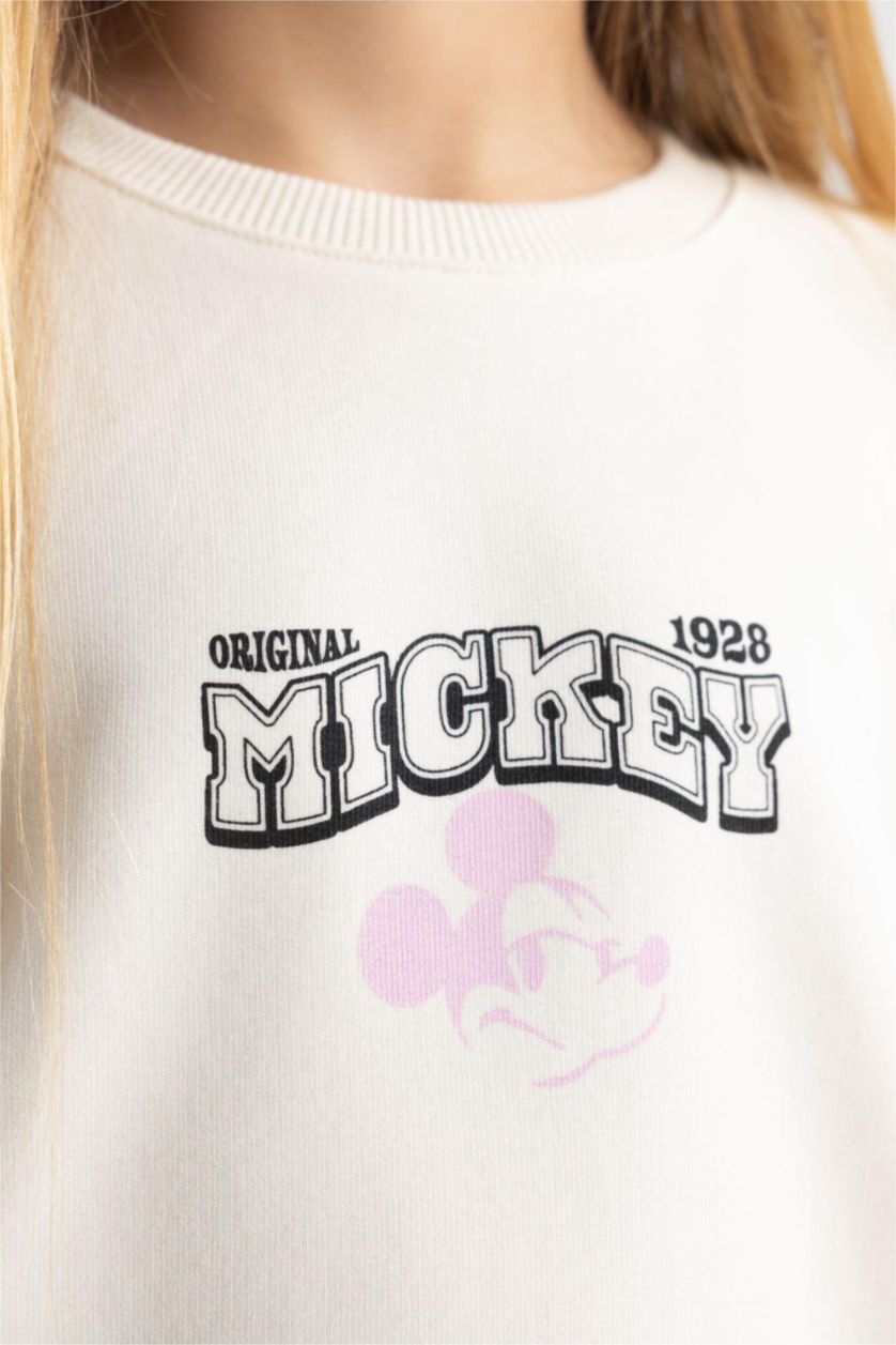 بنات بيج فاتح سويت شيرت بناتي اوفر سايز من ديزني ميكي وميني