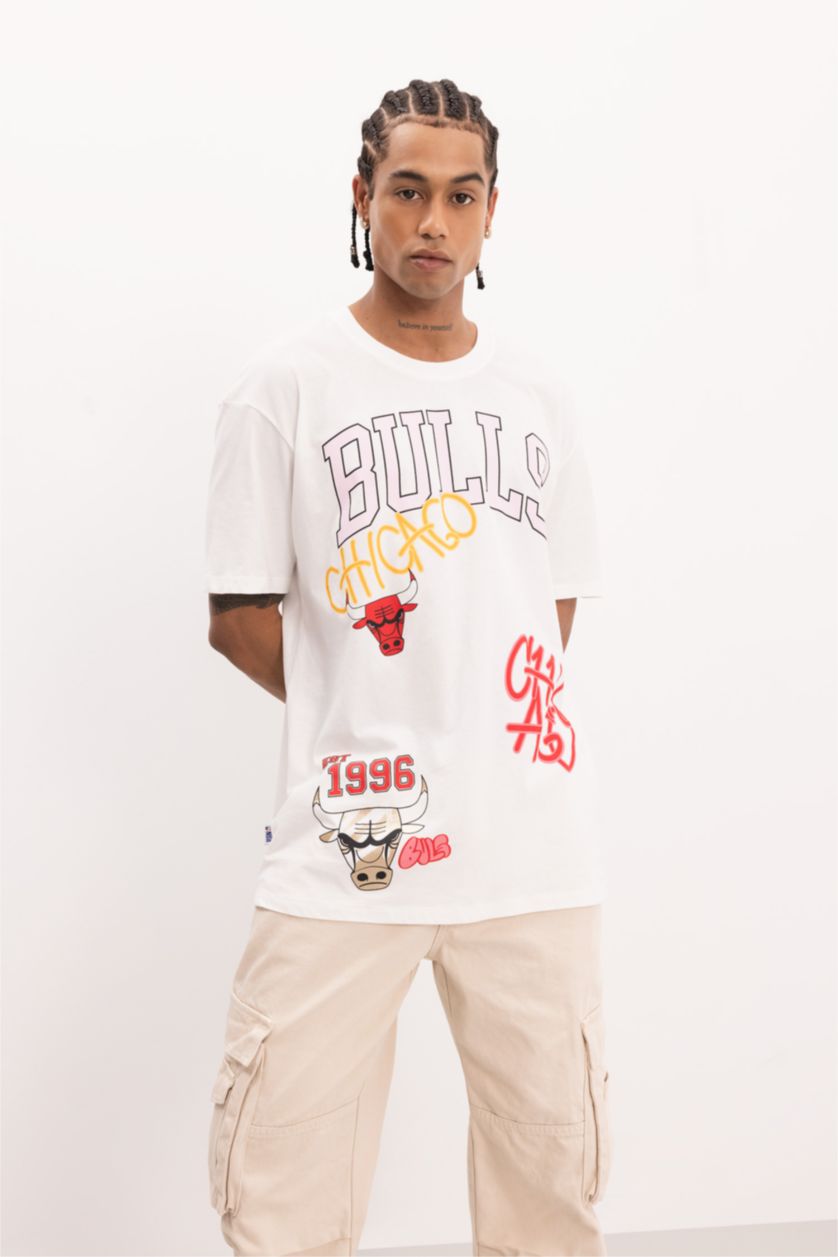 MAN Ecru Boxy Fit Short Sleeve T-Shirt