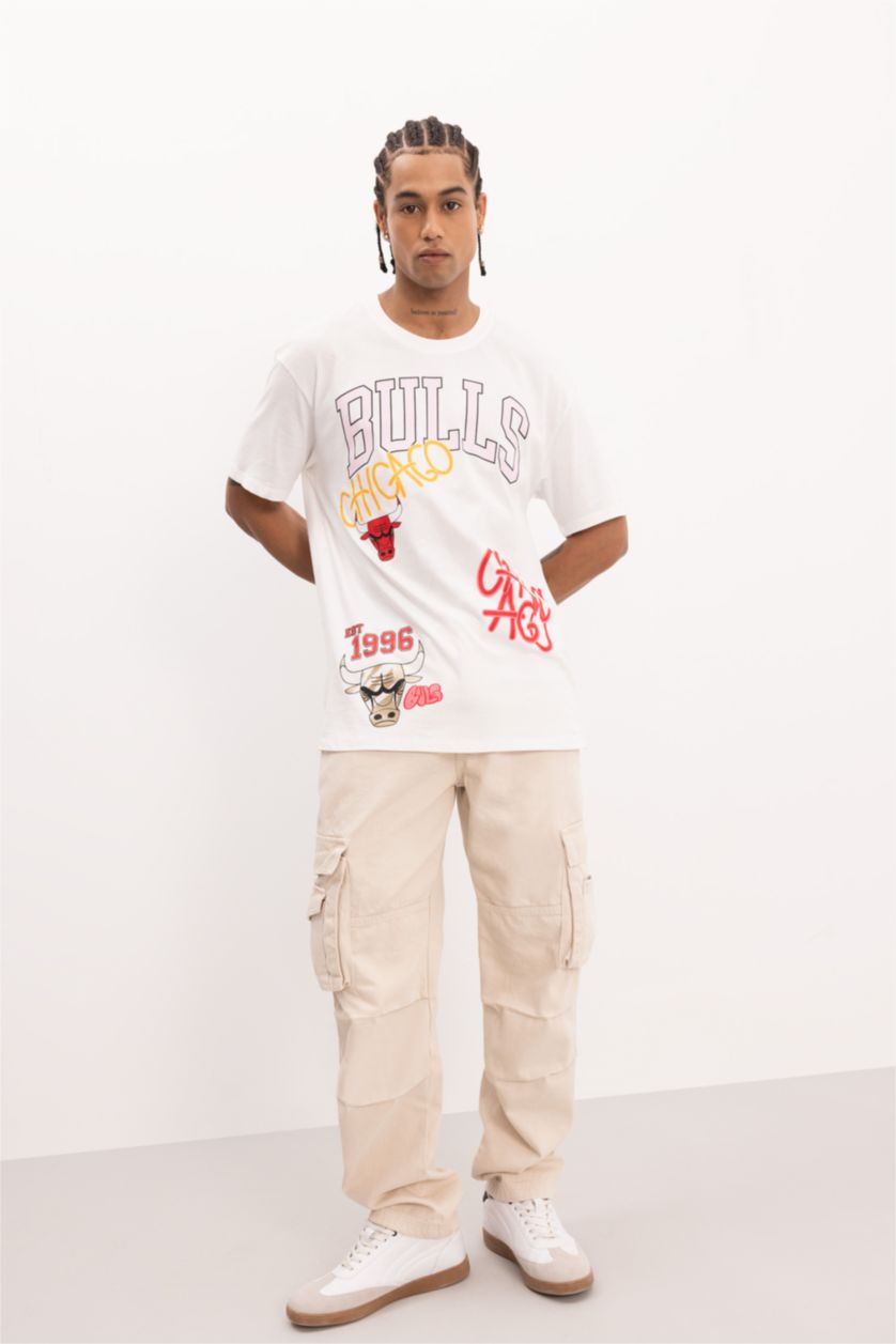 MAN Ecru Boxy Fit Short Sleeve T-Shirt