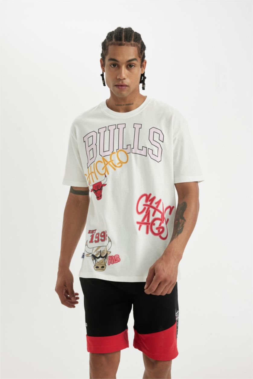 MAN Ecru Boxy Fit Short Sleeve T-Shirt