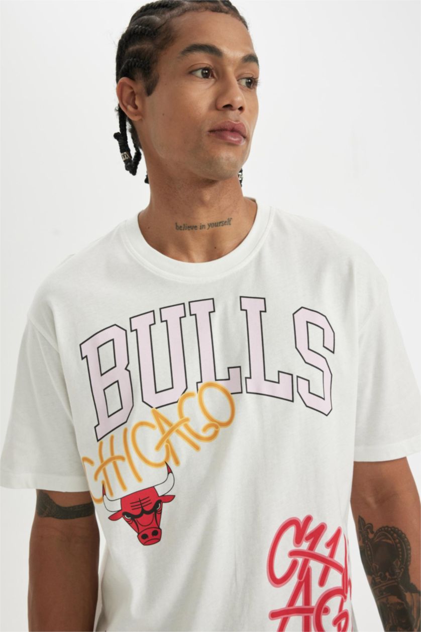 MAN Ecru Boxy Fit Short Sleeve T-Shirt