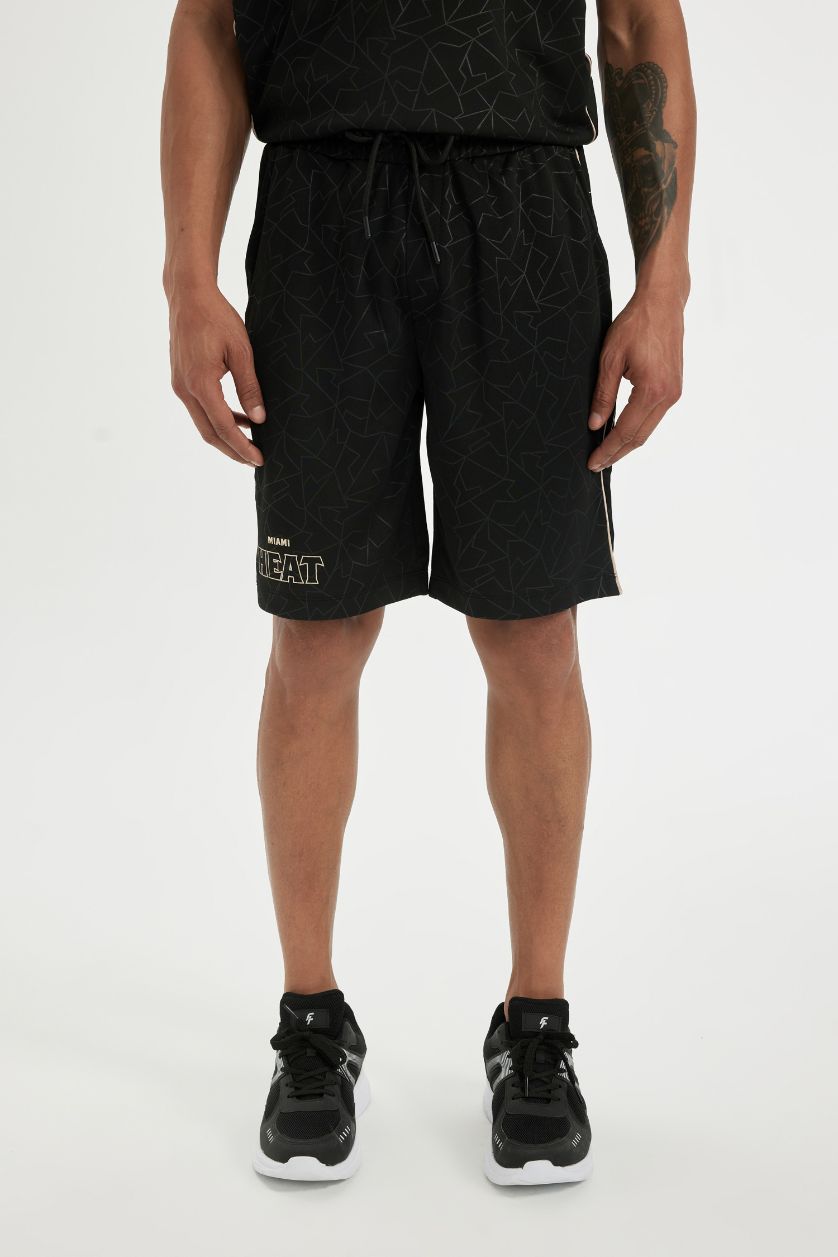 MAN Black Standard Fit Heavy Fabric Shorts