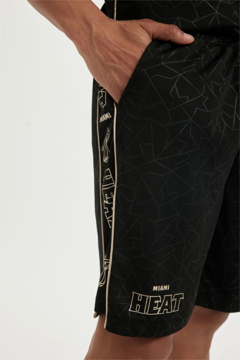 MAN Black Standard Fit Heavy Fabric Shorts