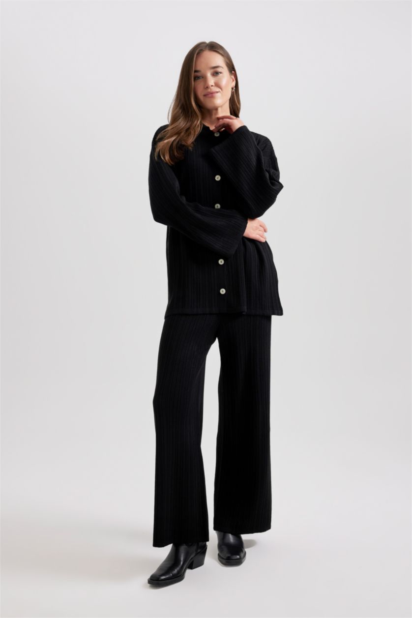 WOMAN Black Regular Fit Trousers
