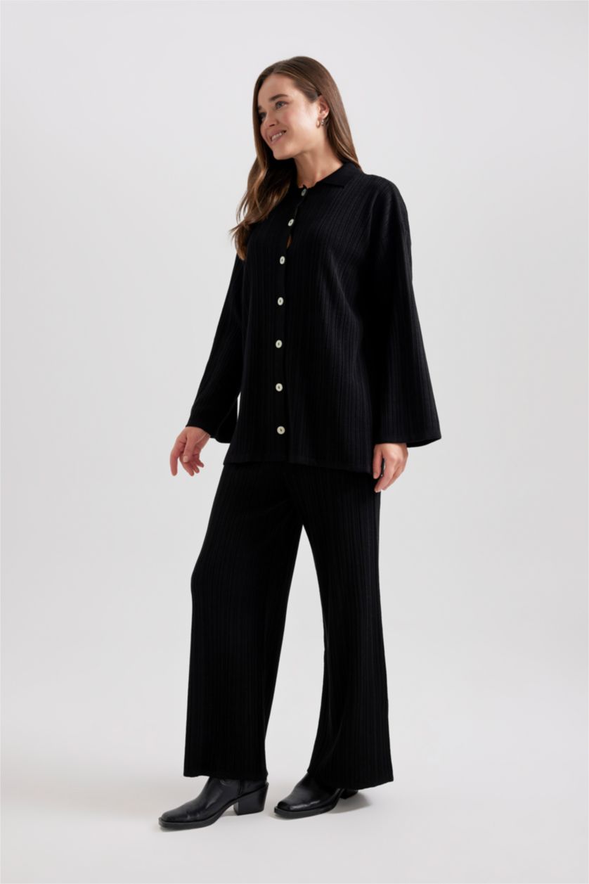 WOMAN Black Regular Fit Trousers