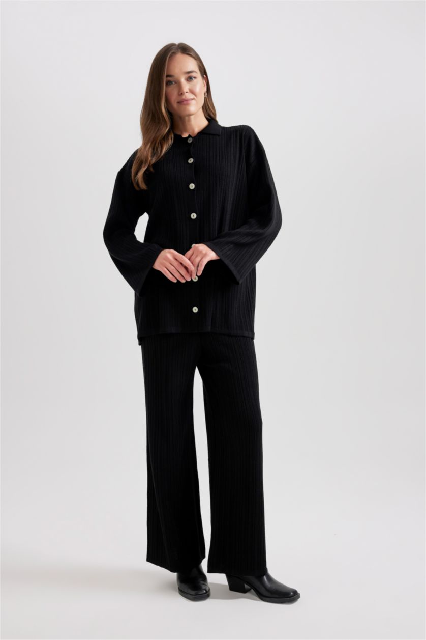WOMAN Black Regular Fit Trousers