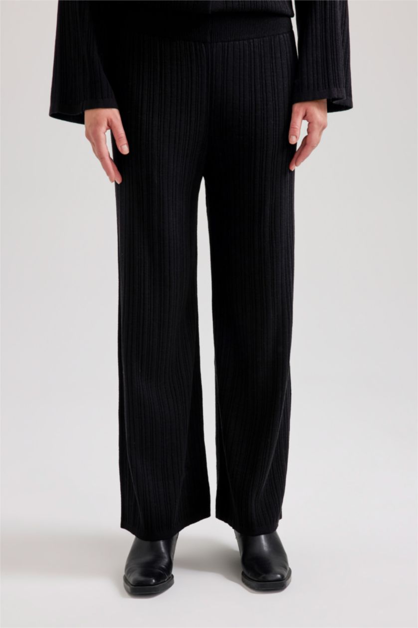 WOMAN Black Regular Fit Trousers