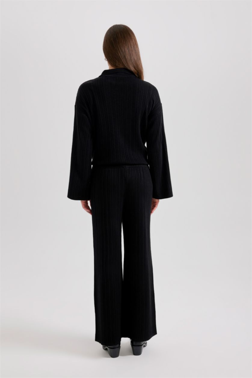 WOMAN Black Regular Fit Trousers