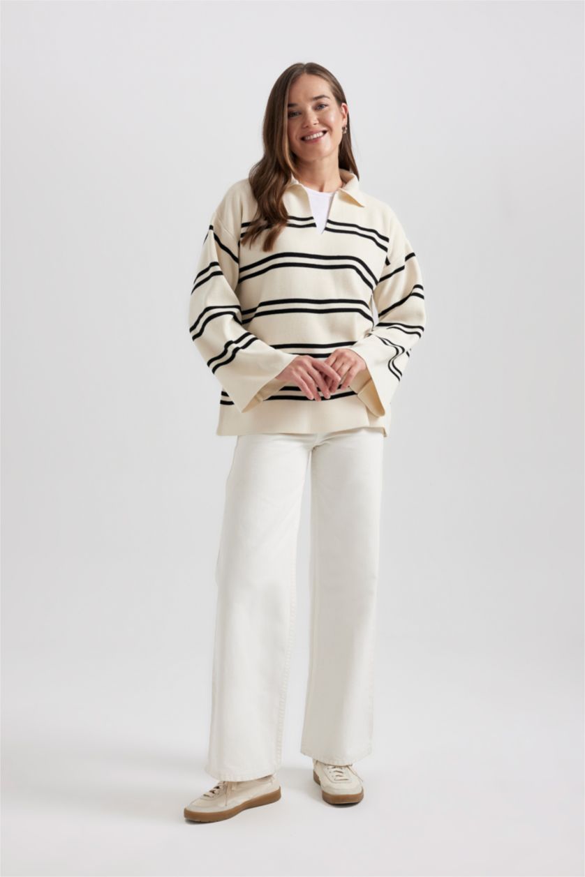 WOMAN Ecru Regular Fit Tunic