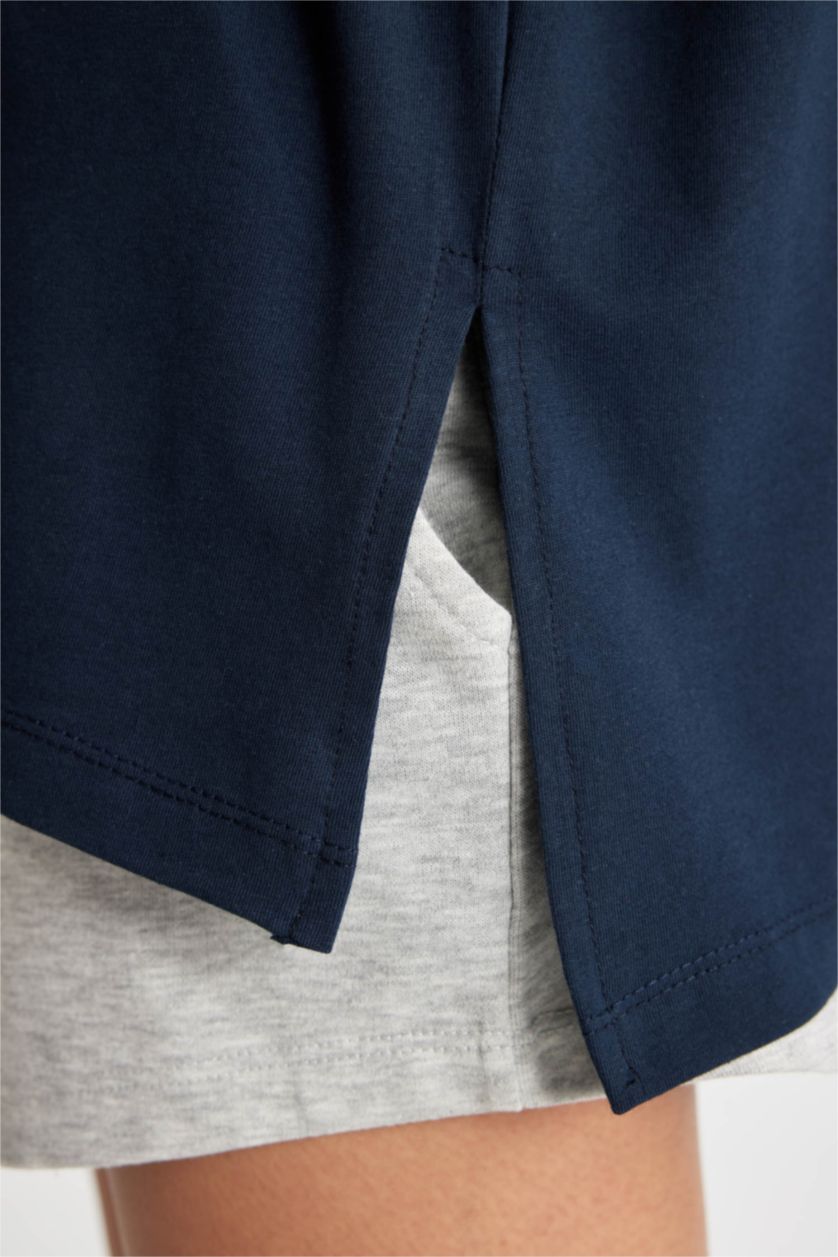 Kadın Lacivert NBA Brooklyn Nets Oversıze Bisiklet Yaka Kısa Kollu Tişört