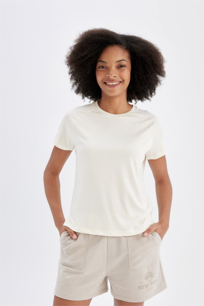 حريمي اللون الحجري شورت قصير بجيوب من نيويورك نيكس DeFactoFit