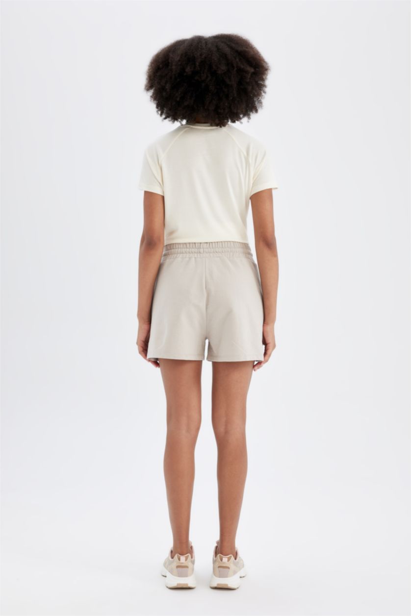 حريمي اللون الحجري شورت قصير بجيوب من نيويورك نيكس DeFactoFit