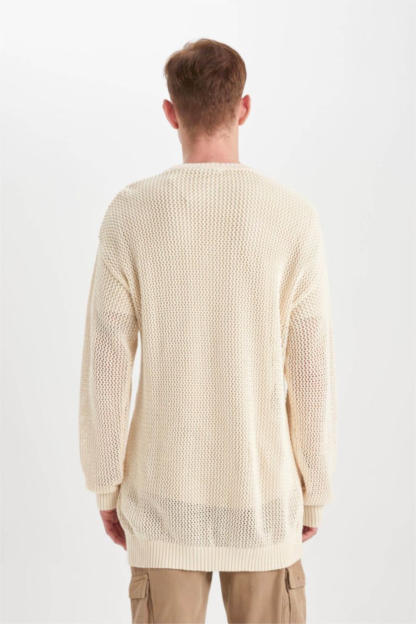 MAN Sand Regular Fit Crew Neck Knitwear Sweatshirt