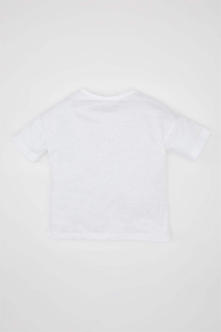 BABY GIRL White Baby Girl Printed Short Sleeve T-Shirt