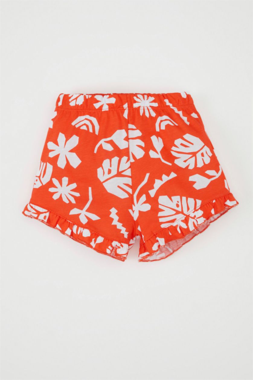 BABY GIRL Coral Baby Girl Printed T-Shirt Shorts 2 Piece Set