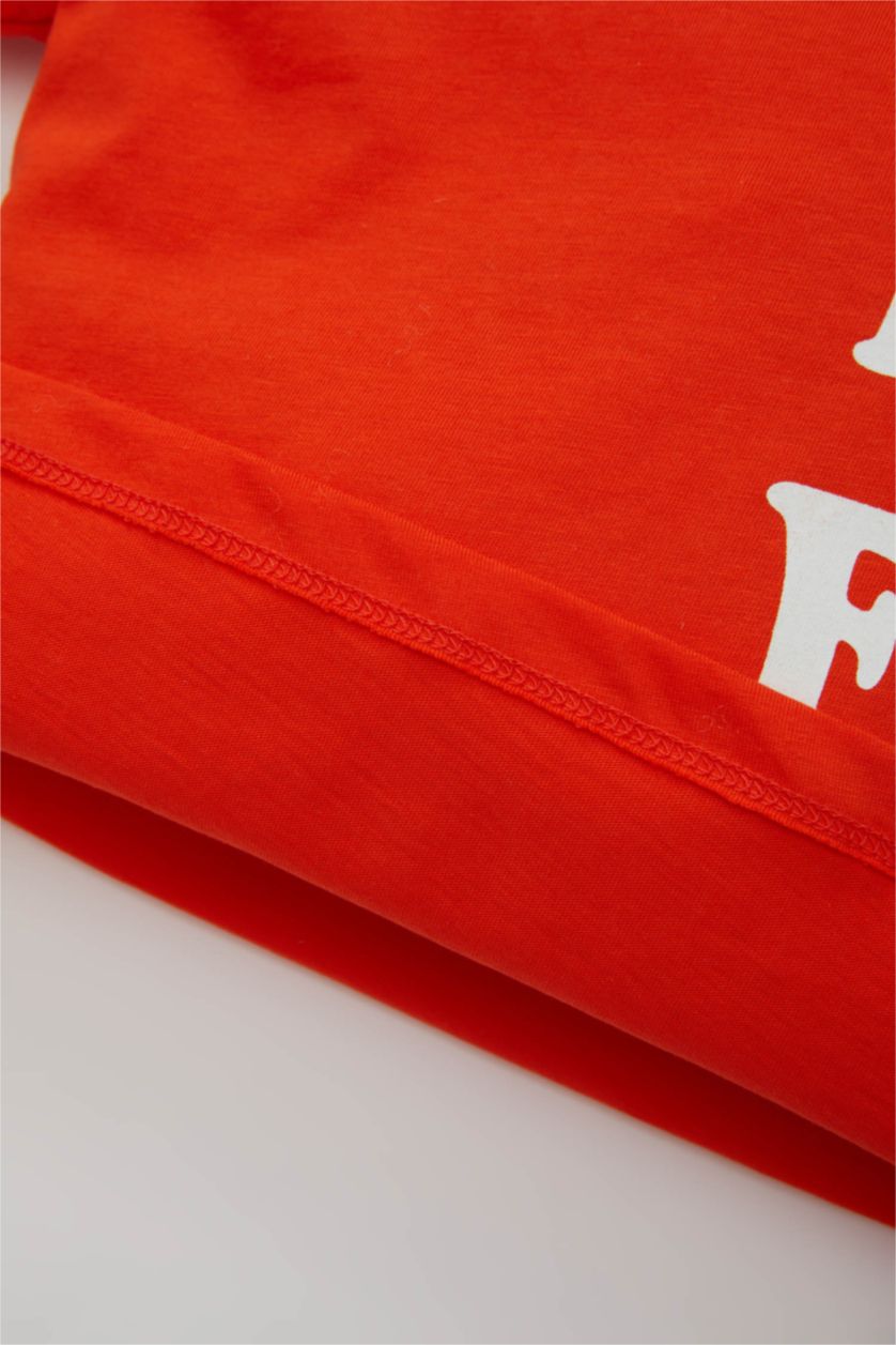 BABY GIRL Coral Baby Girl Printed T-Shirt Shorts 2 Piece Set