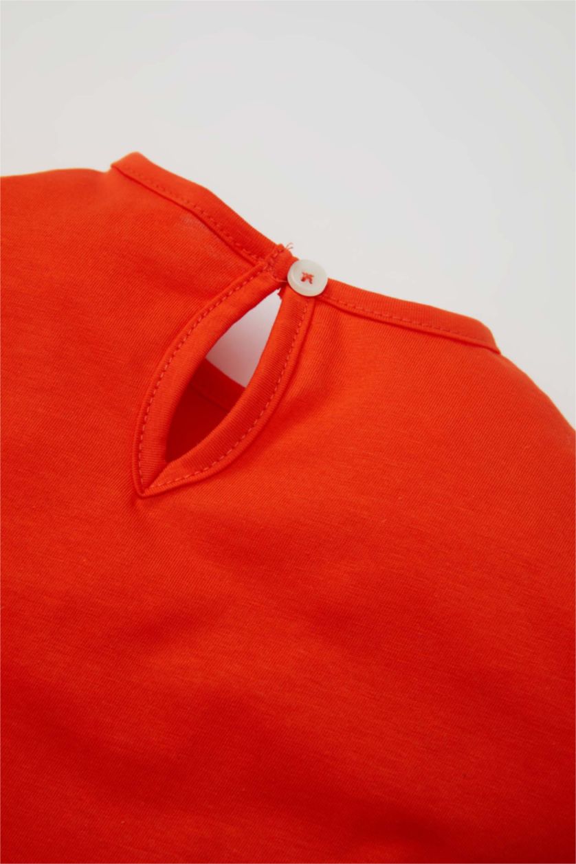 BABY GIRL Coral Baby Girl Printed T-Shirt Shorts 2 Piece Set