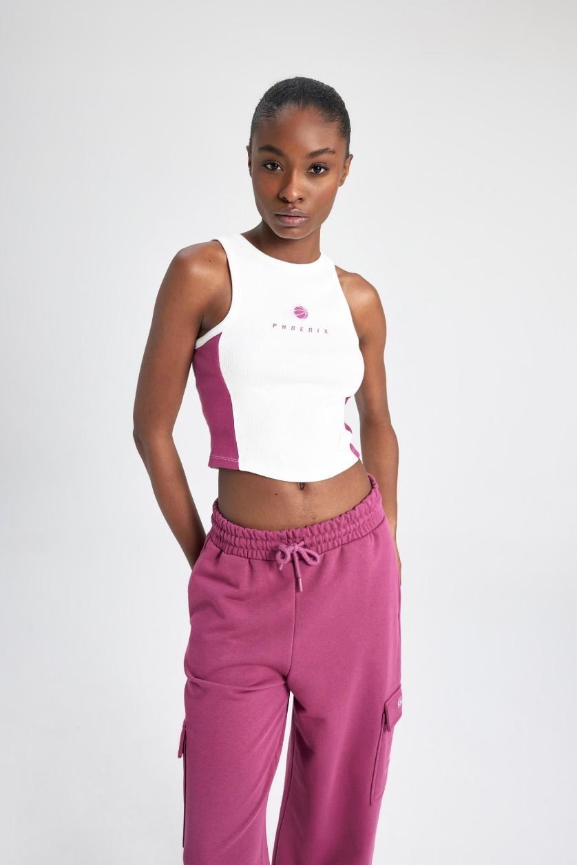 WOMAN Ecru DeFactoFit NBA Phoenix Suns Crop Top