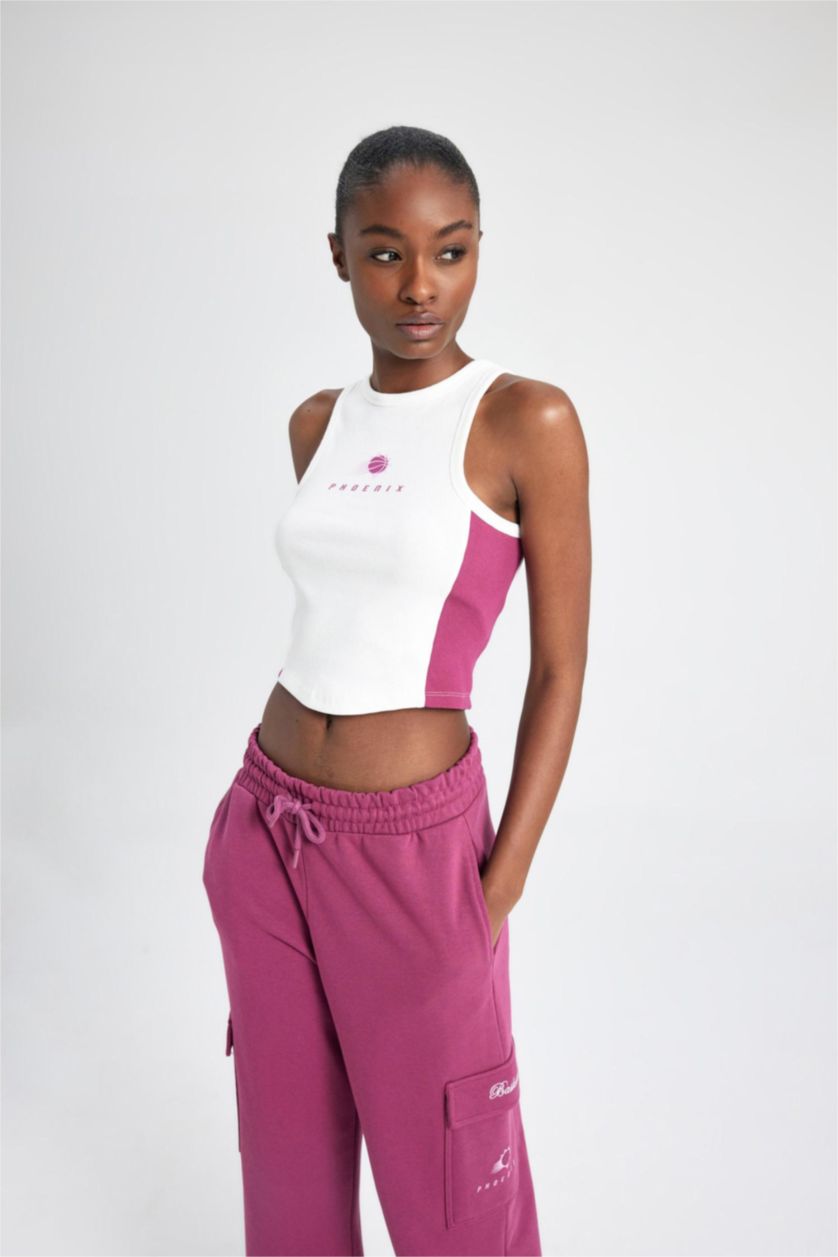 WOMAN Ecru DeFactoFit NBA Phoenix Suns Crop Top