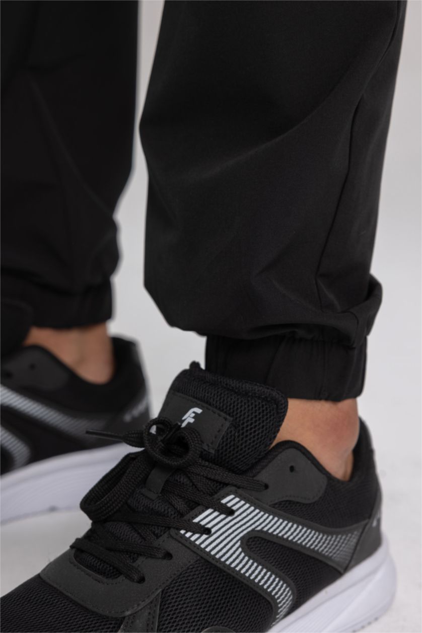 HOMME Noir Jogging De Sport Tissé Standard à Poches Cargo De Defactofit