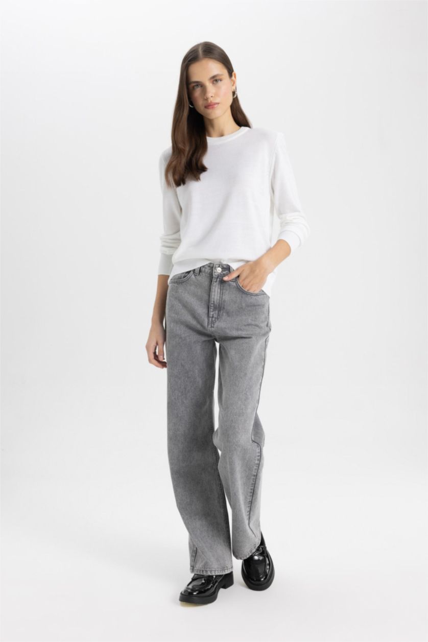 WOMAN Ecru Relax Fit Knitwear Pullover