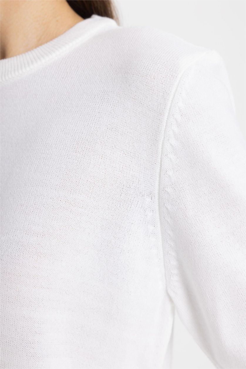 WOMAN Ecru Relax Fit Knitwear Pullover