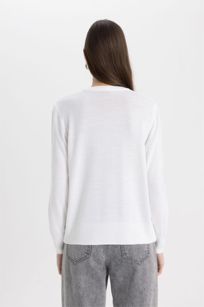 WOMAN Ecru Relax Fit Knitwear Pullover