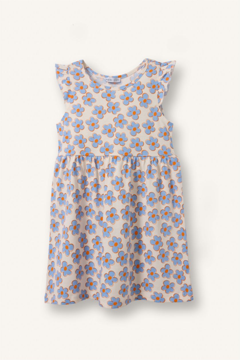 BÉBÉ FILLE Écru Lot de 2 Robes fleurie et unie pour bébé fille