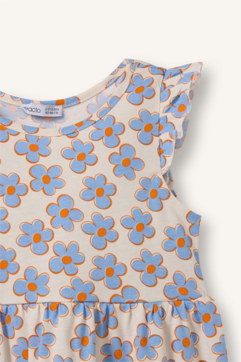 BÉBÉ FILLE Écru Lot de 2 Robes fleurie et unie pour bébé fille