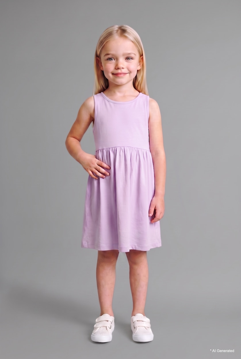 BABY GIRL Ecru Baby Girl Patterned 2 Piece Dress
