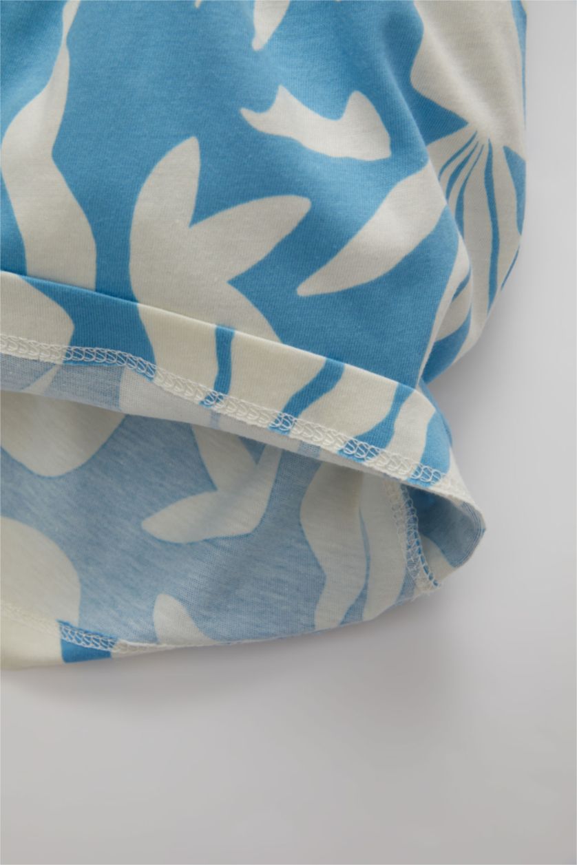 BABY GIRL Blue Baby Girl Patterned Sleeveless Dress