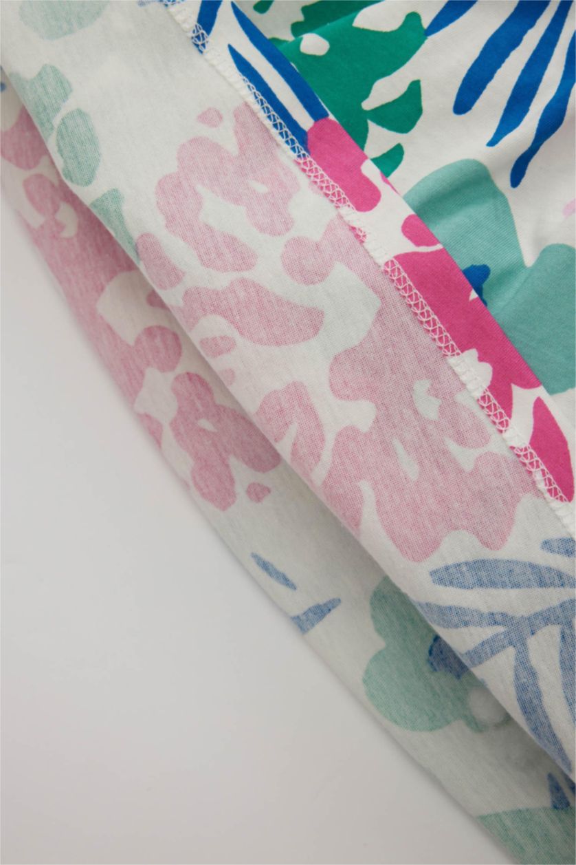 Baby Girl White Baby Girl Patterned Sleeveless Dress