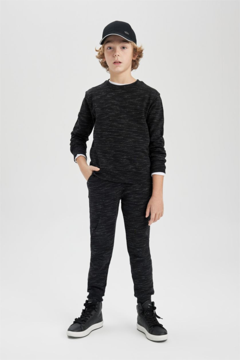 Boys & Teens Black Boy Crew Neck Sweatshirt