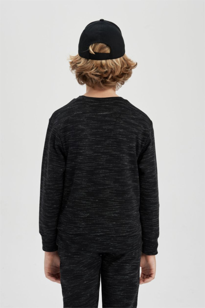 Boys & Teens Black Boy Crew Neck Sweatshirt