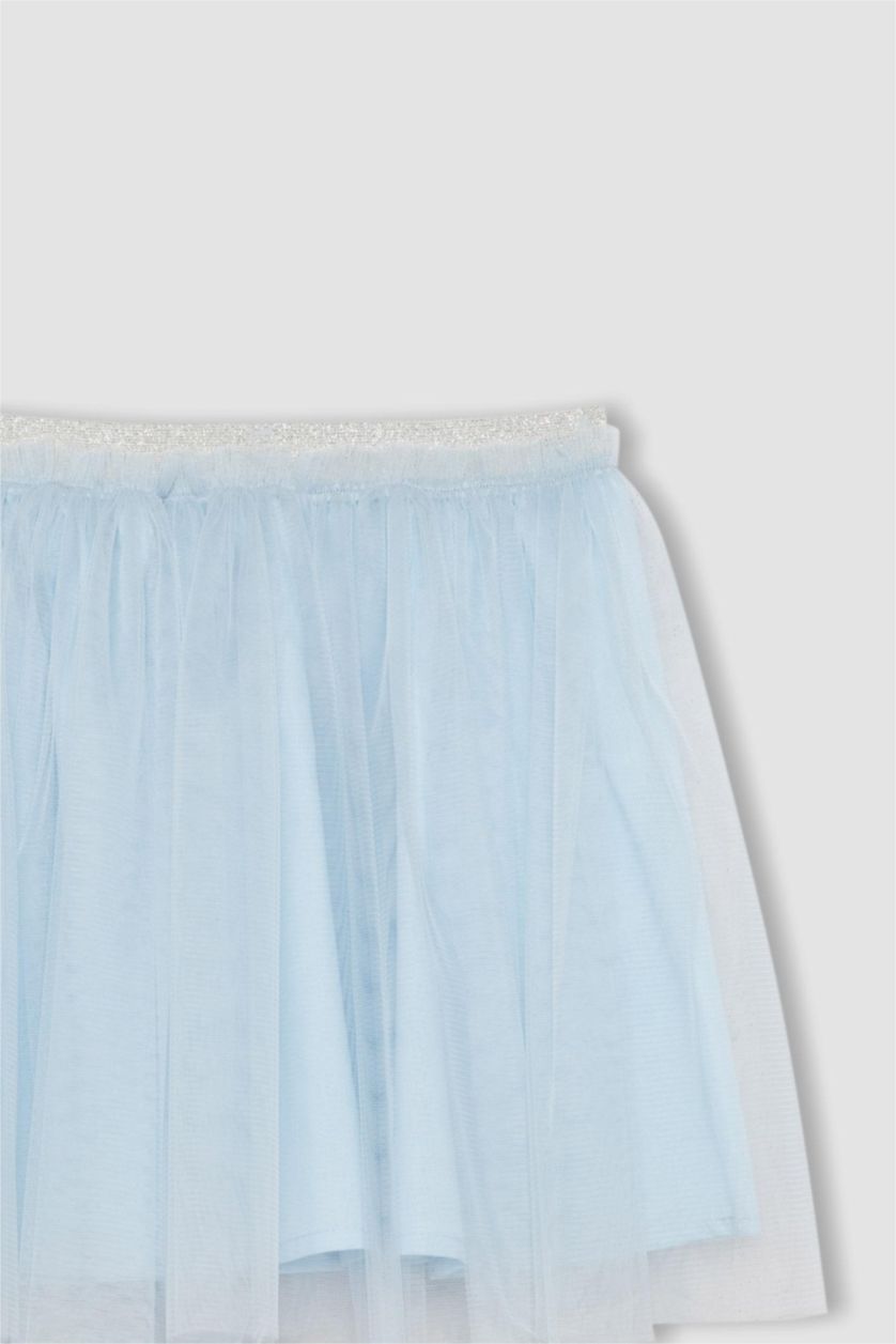 Girls & Teens Light Blue Girl Regular Fit Knitted Skirt