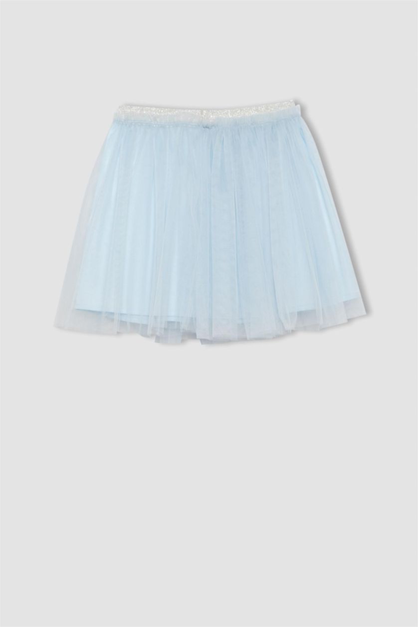 Girls & Teens Light Blue Girl Regular Fit Knitted Skirt