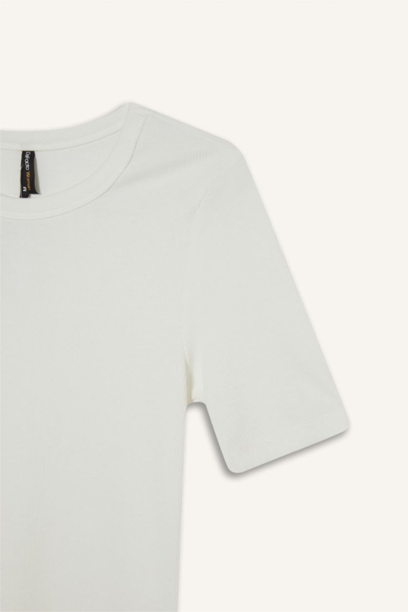 WOMAN Ecru Slim Fit Camisole Short Sleeve T-Shirt