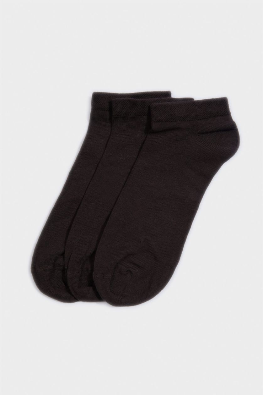 Erkek Kahve Erkek Dikişsiz 3'lü Bambu Patik Çorap