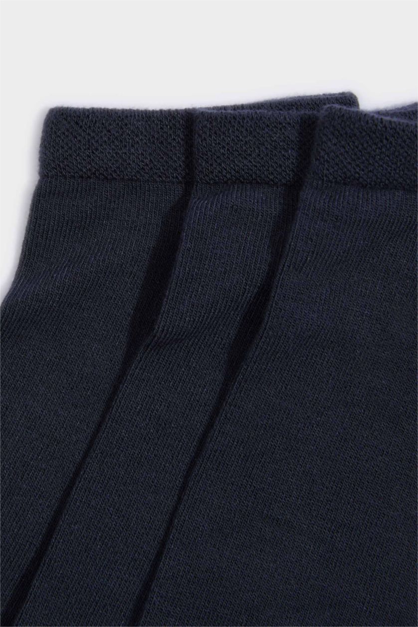 Erkek Taş Erkek Dikişsiz 3'lü Bambu Patik Çorap