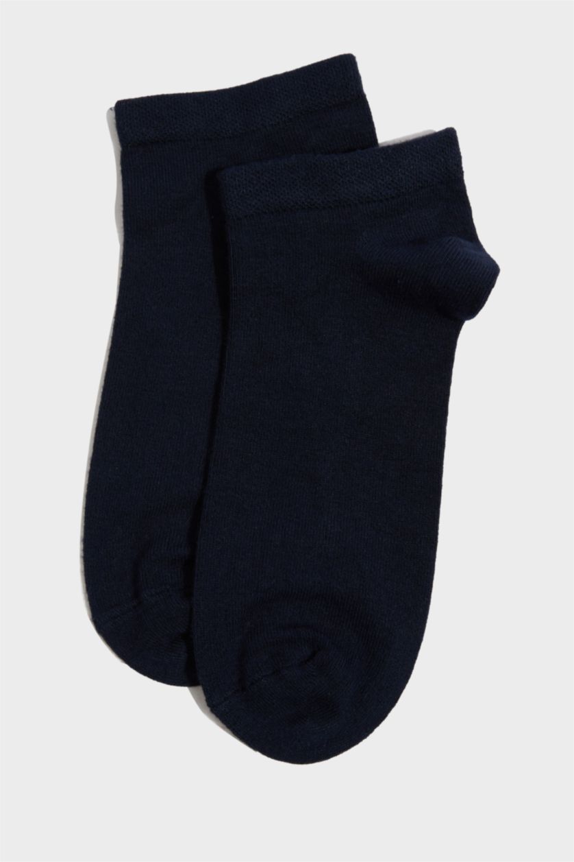 Erkek Lacivert 3'lü Bambu Patik Çorap