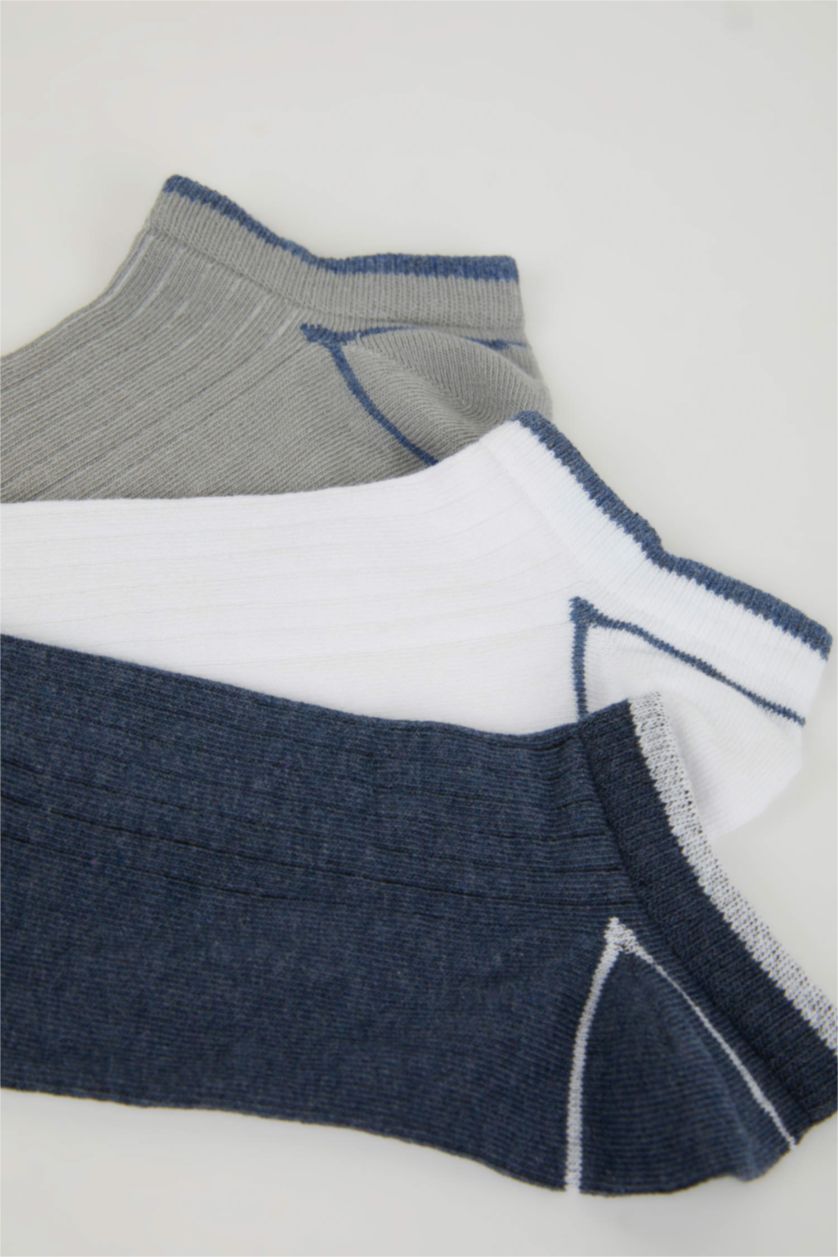 Erkek Karma Erkek 3'lü Pamuklu Patik Çorap