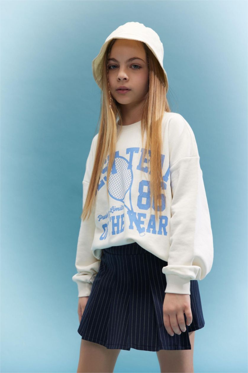 GIRLS & TEENS NAVY Girl Cotton Regular Fit Knitted Skirt