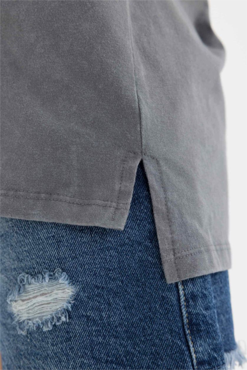 GIRLS & TEENS Grey Oversize Fit Snoopy Licensed Short Sleeve T-Shirt