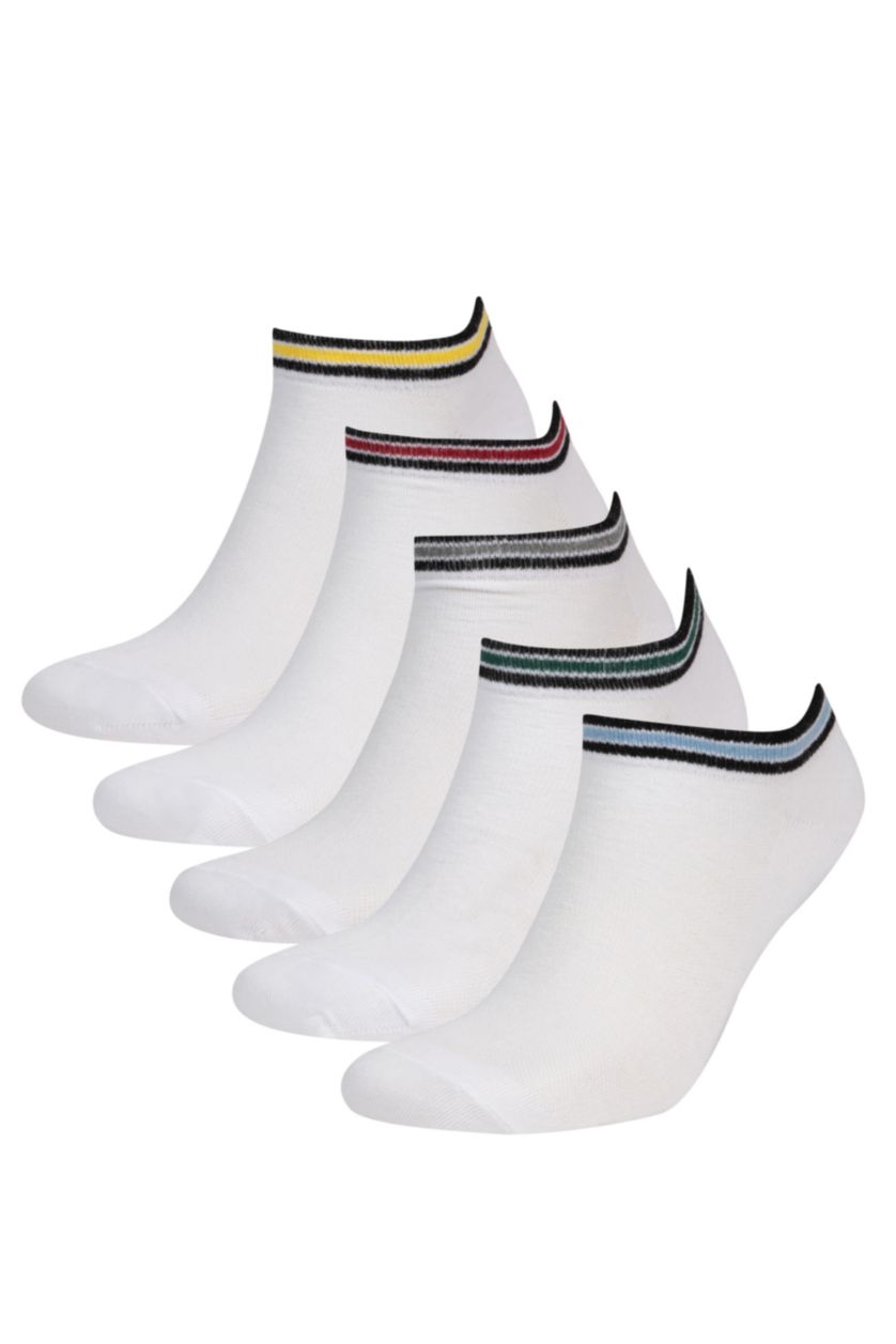 Man White Man 5 Piece Short Socks