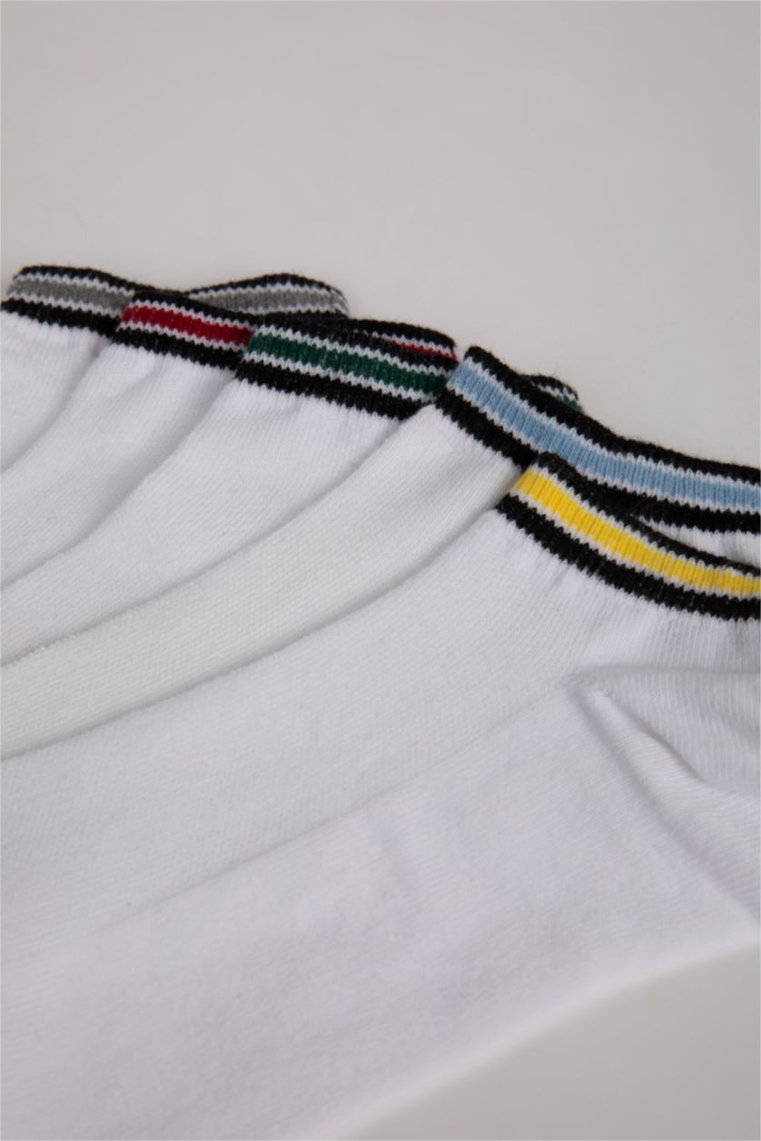 Man White Man 5 Piece Short Socks