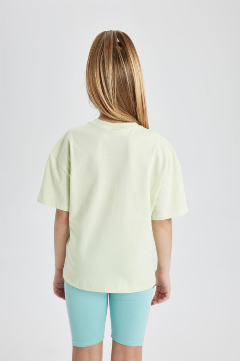 GIRLS & TEENS Mint تيشيرت نص كم قصة مريحة