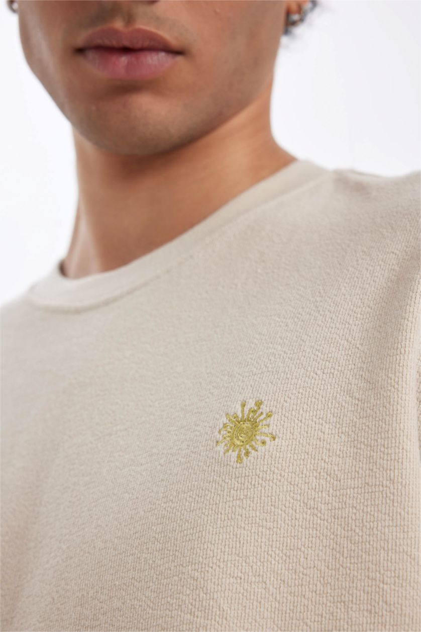 Man Stone Oversize Fit Crew Neck Printed Short Sleeve T-Shirt