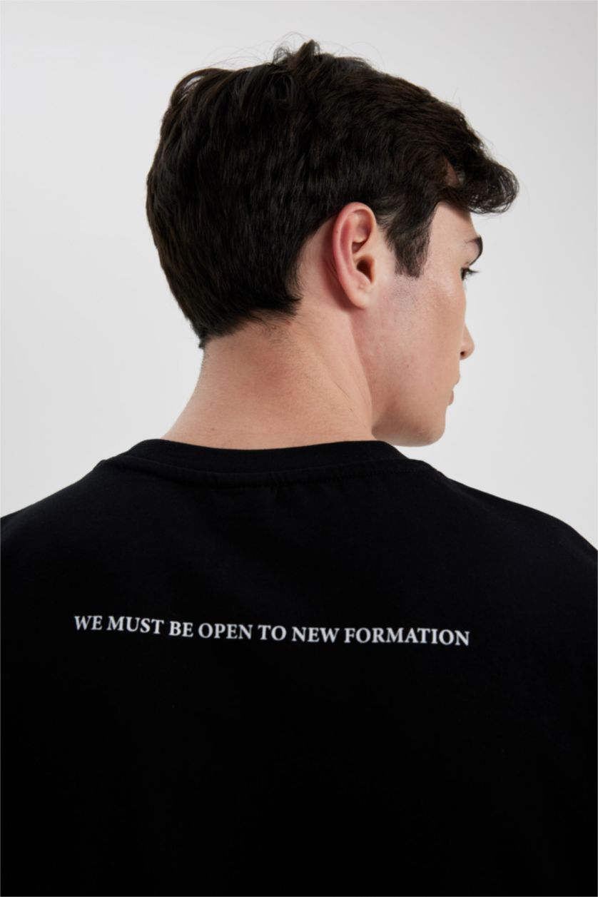 MAN Black Loose Fit Short Sleeve T-Shirt