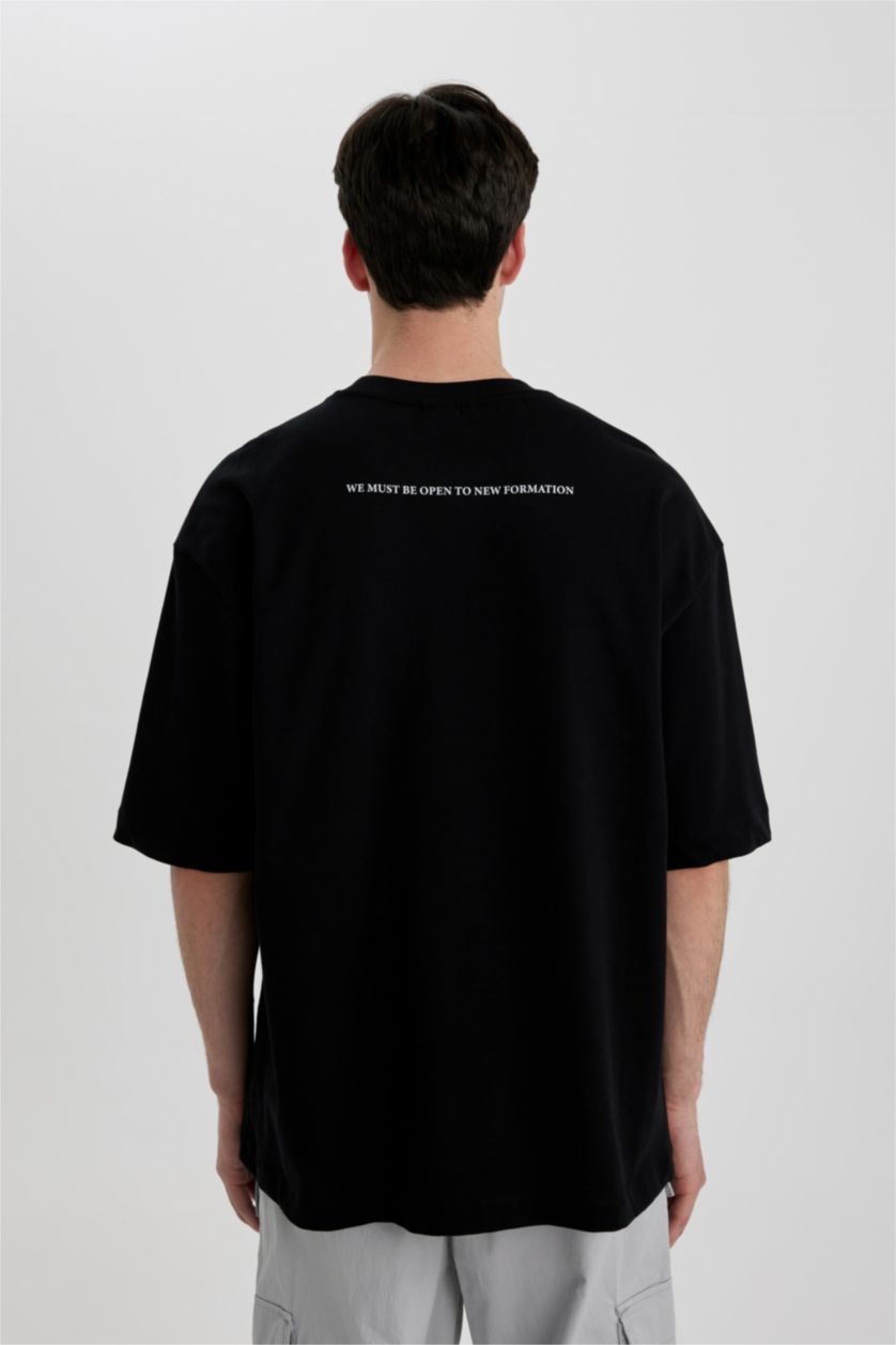 MAN Black Loose Fit Short Sleeve T-Shirt