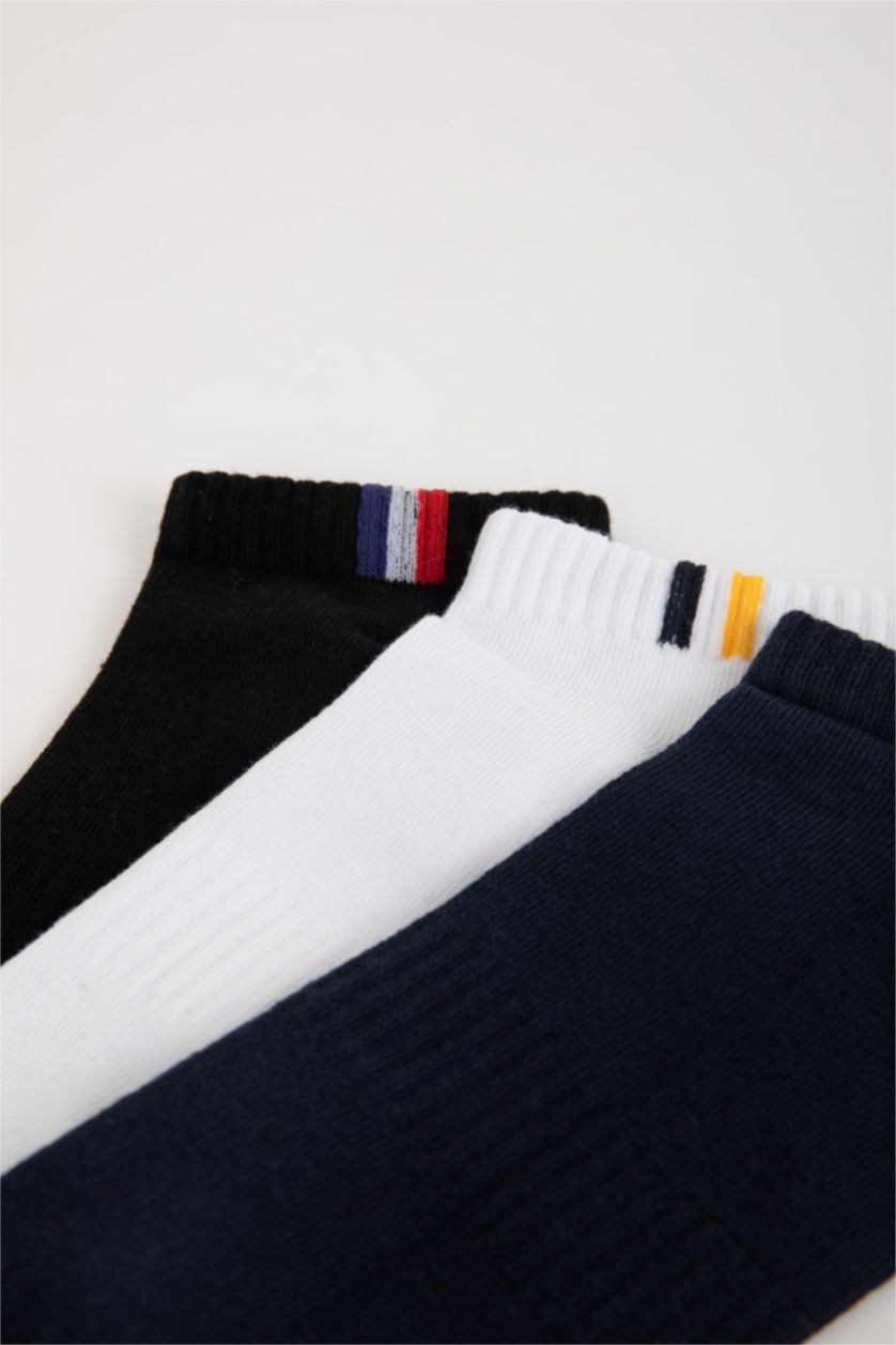 Erkek Karma Erkek 3'lü Pamuklu Patik Çorap